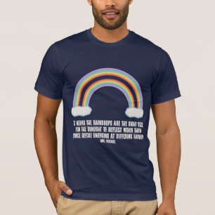 Menande dubbel regnbåge t-shirt