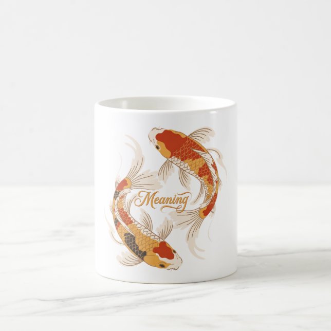 Menande – Koi Fisk Symbol för Tillväxt, Inspiratio Kaffemugg (Center)