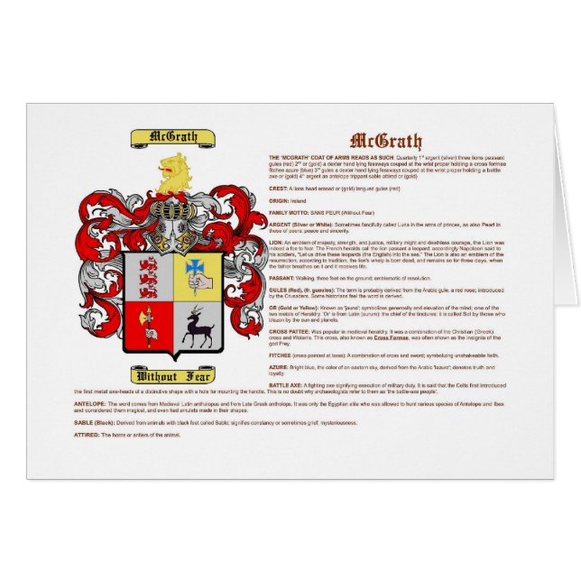 (Menande) McGrath, Hälsningskort (Framsidan Horizontal)