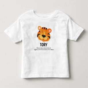 Menande t-skjorta för gulligt tigerTorynamn T Shirt