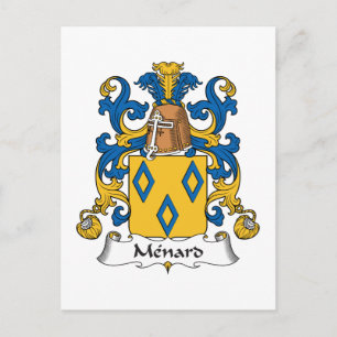 Menard Family Crest Vykort
