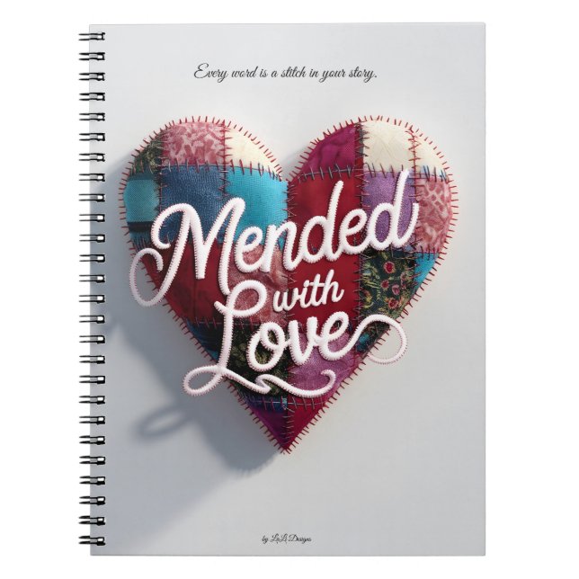 Mended with Love Journal – Write What Heals You Anteckningsbok (Framsidan)