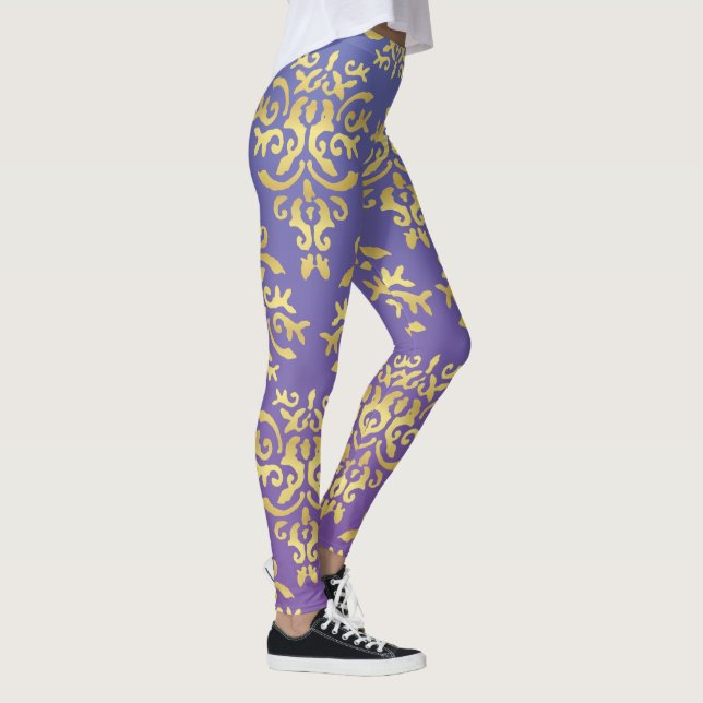 Mendela Mönster, lila Leggings (Höger)