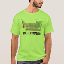 Mendeleevs noja (det periodiska bord av inslag) tee shirt