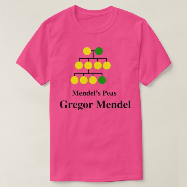 Mendels Peas Gregor Mendel T Shirt (Design framsida)