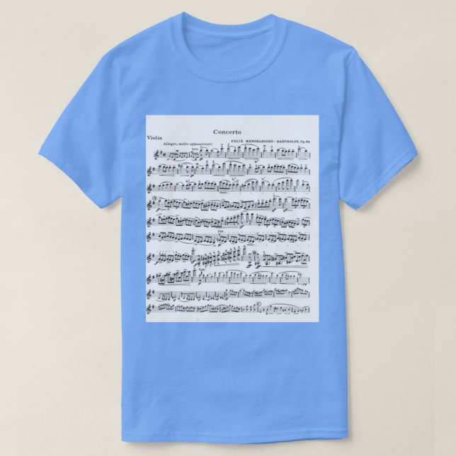 Mendelssohn Violin Concerto Long T Shirt (Design framsida)