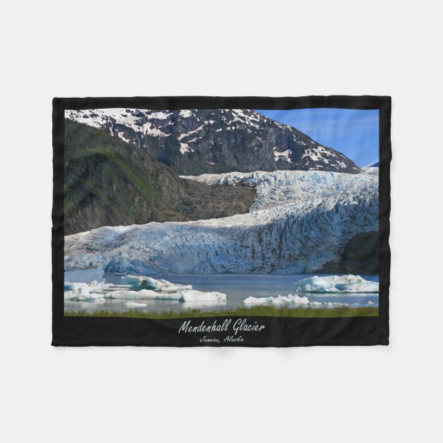 Mendenhall glaciär/Juneau Alaska Fleecefilt (Framsidan (Horisontell))