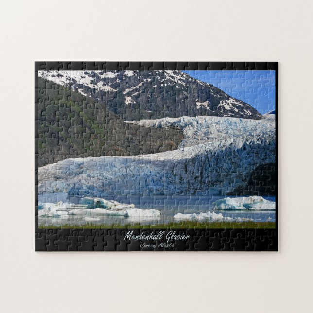 Mendenhall glaciär/Juneau Alaska Pussel (Horisontell)