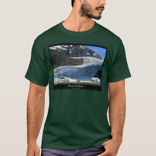 Mendenhall glaciär/Juneau Alaska T Shirt (Framsida)