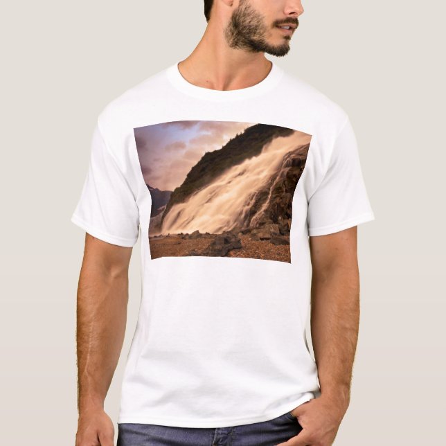 Mendenhall glaciärnedgångar t-shirt (Framsida)