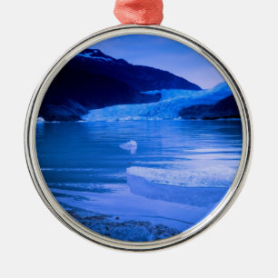 Mendenhall glaciärskymning julgransprydnad metall