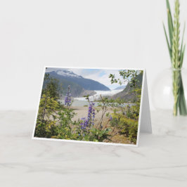 Mendenhall Glacier Alaska Note Card<Blank Inside> Tack Kort