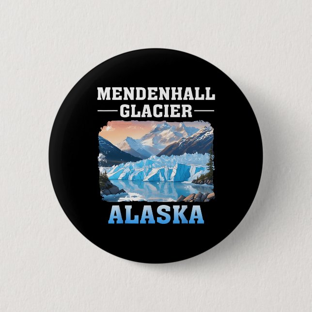 Mendenhall Glacier Alaska Utomhus Vandring Camping Knapp (Framsida)