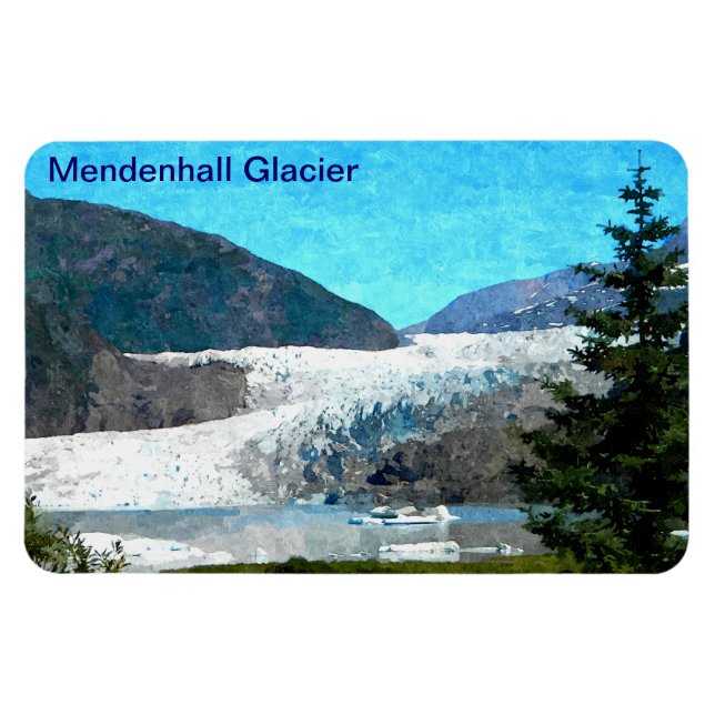 Mendenhall Glacier Magnet (Horisontell)