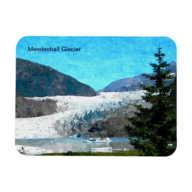 Mendenhall Glacier Magnet (Horisontell)