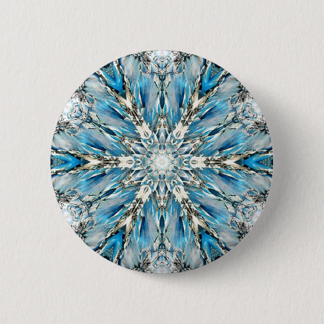 Mendenhall Glacier Mandala Button Knapp (Framsida)