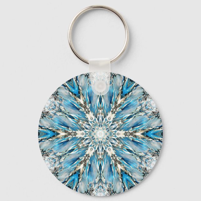 Mendenhall Glacier Mandala Keychain Nyckelring (Framsida)
