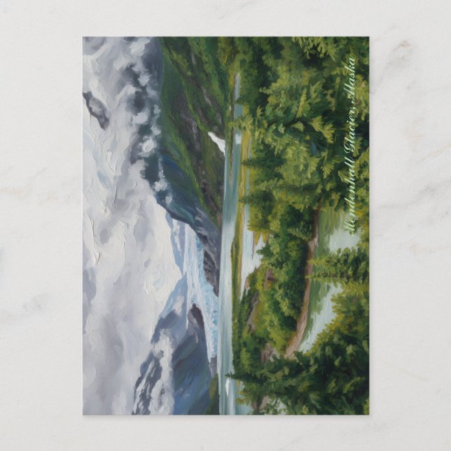 Mendenhall Glacier National Forest Pussel Vykort (Framsida)