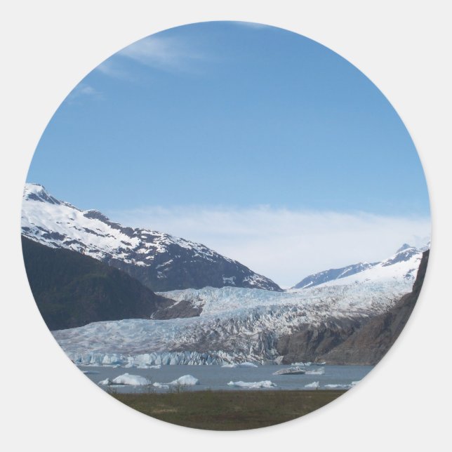 Mendenhall Glacier Runt Klistermärke (Framsida)