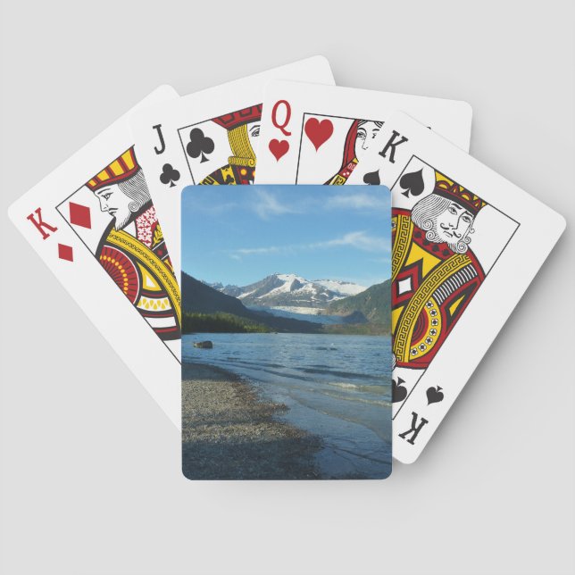 Mendenhall Sjö i Juneau Alaska Ligcape Casinokort (Baksidan)