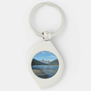 Mendenhall Sjö i Juneau Alaska Ligcape Swirl Silverfärgad Nyckelring