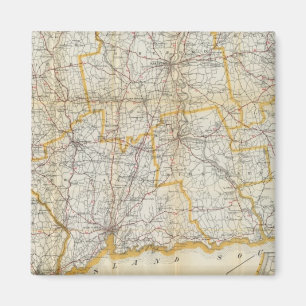 Mendenhall's Guide, Road Karta Connecticut Magnet