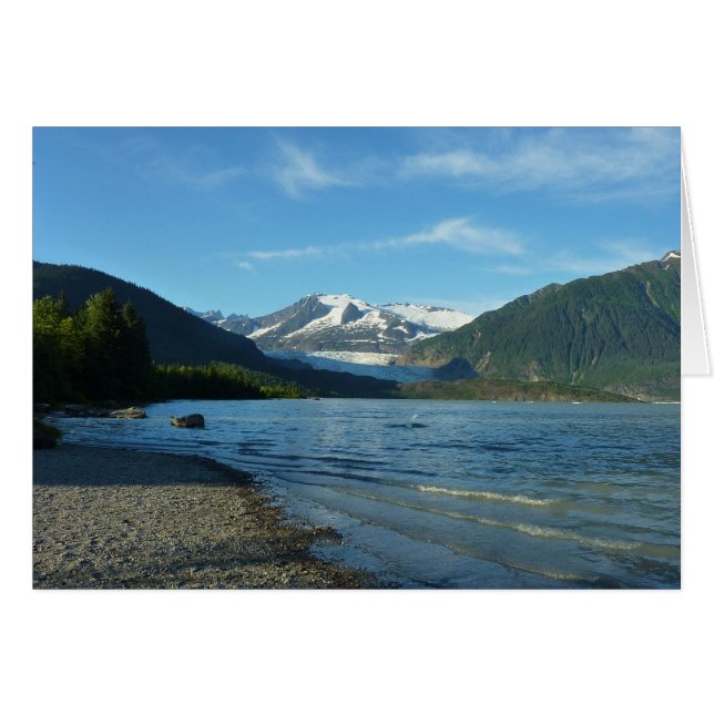 Mendenhallsjön i Juneau Alaska Hälsningskort (Framsidan Horizontal)