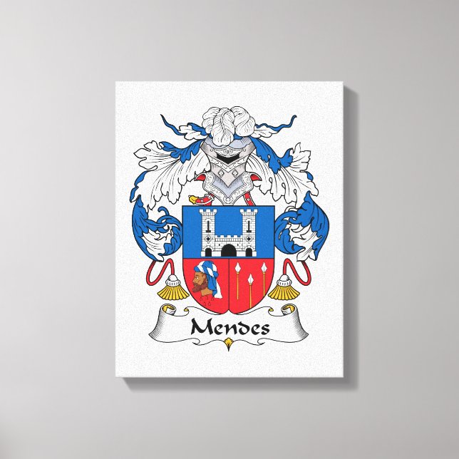 Mendes Family Crest Canvastryck (Framsida)