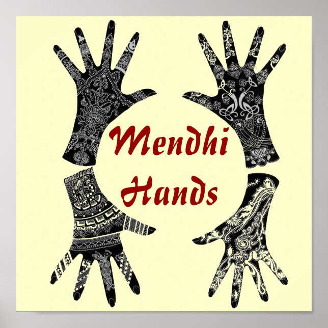 Mendhi Händer Poster (Framsidan)