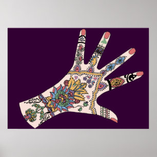 Mendhi händer poster