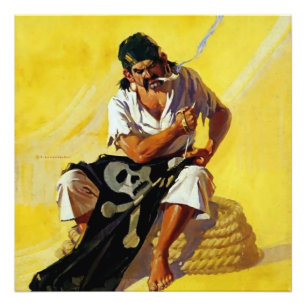 "Mending of Pirat Flagga" by FX Leyedecker Fototryck