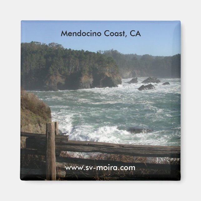 Mendocino Kusten, CA Magnet (Framsidan)