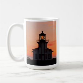 Mendocino Lighthouse Sunset Kaffemugg