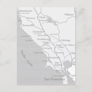 Mendocino till San Francisco Kartpostkort Vykort