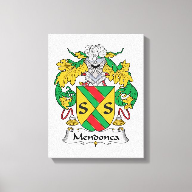 Mendonca Family Crest Canvastryck (Framsida)