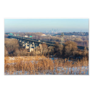 mendota bridge spanning Minnota River valley Fototryck