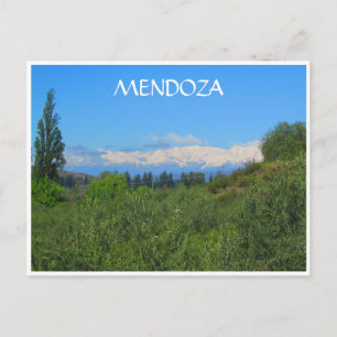 mendoza andes grönt vykort