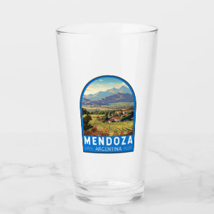 Mendoza Argentina Travel Art Vintage Glaskopp
