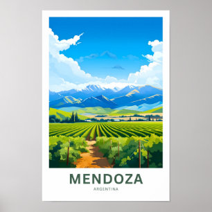 Mendoza Argentina Travel Skriv ut Poster