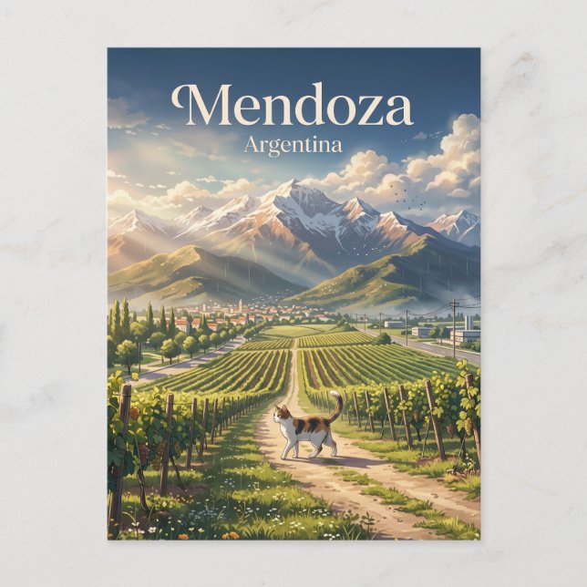 Mendoza Argentina Vykort (Framsida)