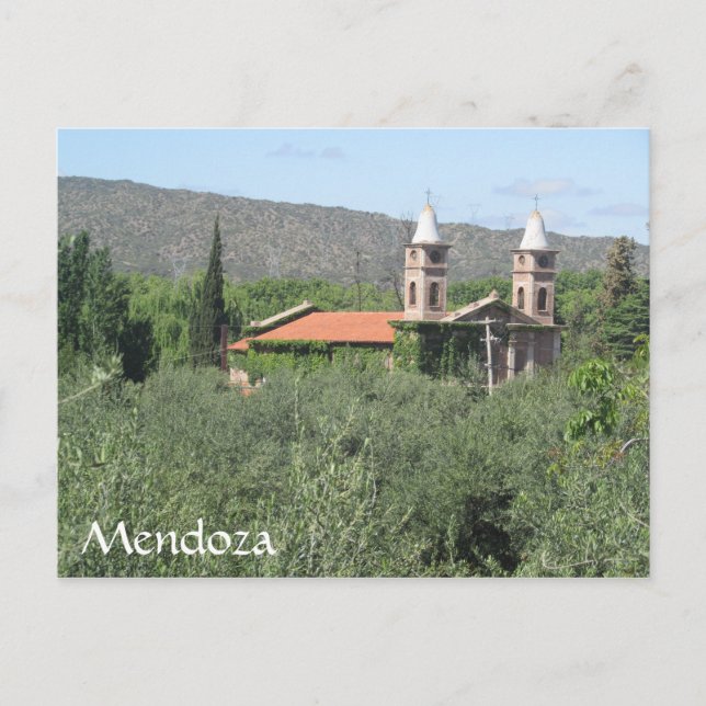 mendoza kyrka vykort (Framsida)