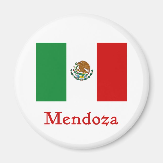 Mendoza Mexican Flagga Magnet (Framsidan)