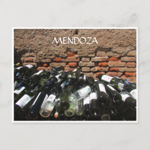 mendoza vin flaskor vykort