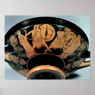 Menelaos tillsammans med Aphrodite Poster