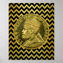 Menelik II Lejon Rasta Solomon Jah Rastafari Poste Poster