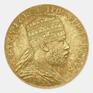 Menelik Kung Sticker Runt Klistermärke