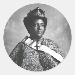 Menen Asfaw drottning Afrika kejsarinna Selassie I Runt Klistermärke