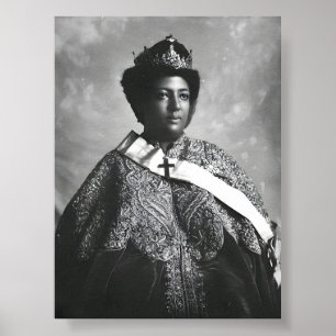 Menen Asfaw drottning Afrika kejsarinnan Selassie Poster