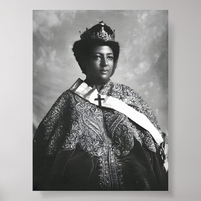 Menen Asfaw drottning Afrika kejsarinnan Selassie  Poster (Framsidan)