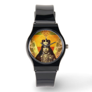 Menen Asfaw Haile Selassie HIM Jah Rastafari Armbandsur